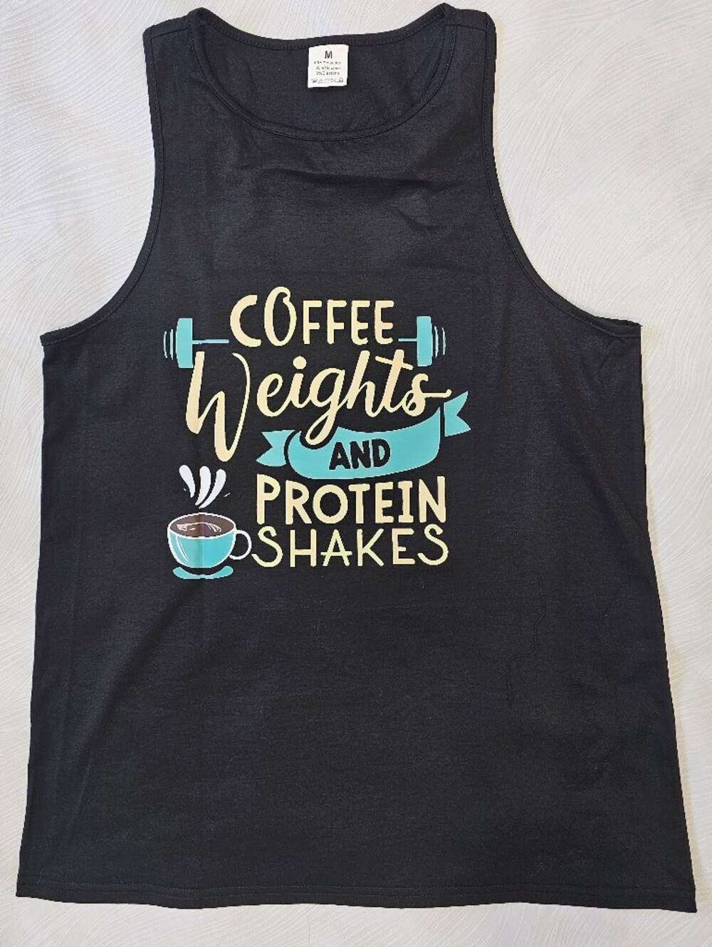 Black Graphic Tank Tee Size MED